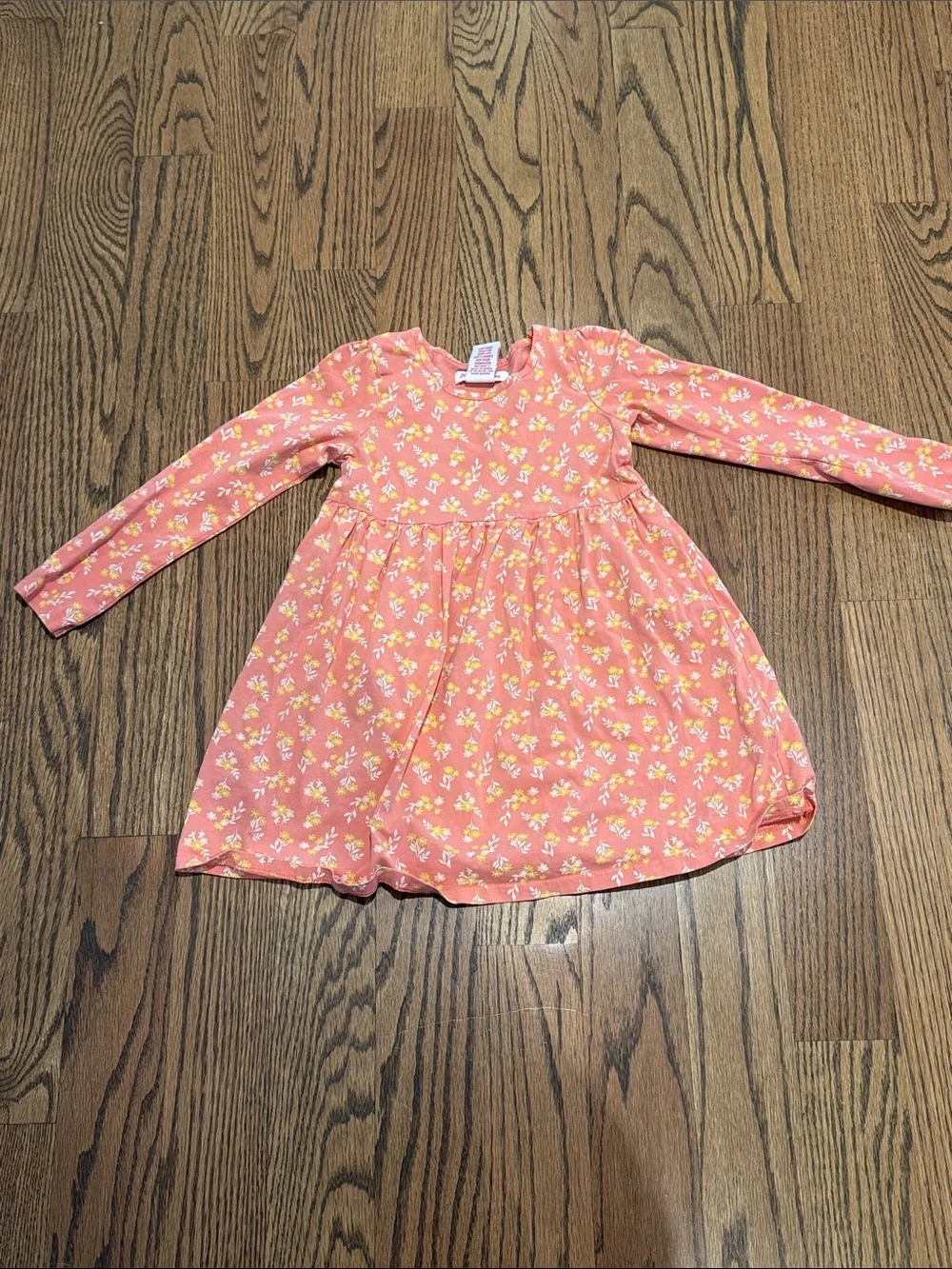 Tommy Bahama Coral Pink Floral Long-Sleeve Dress